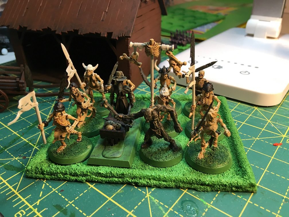 skeletons on home made movement tray