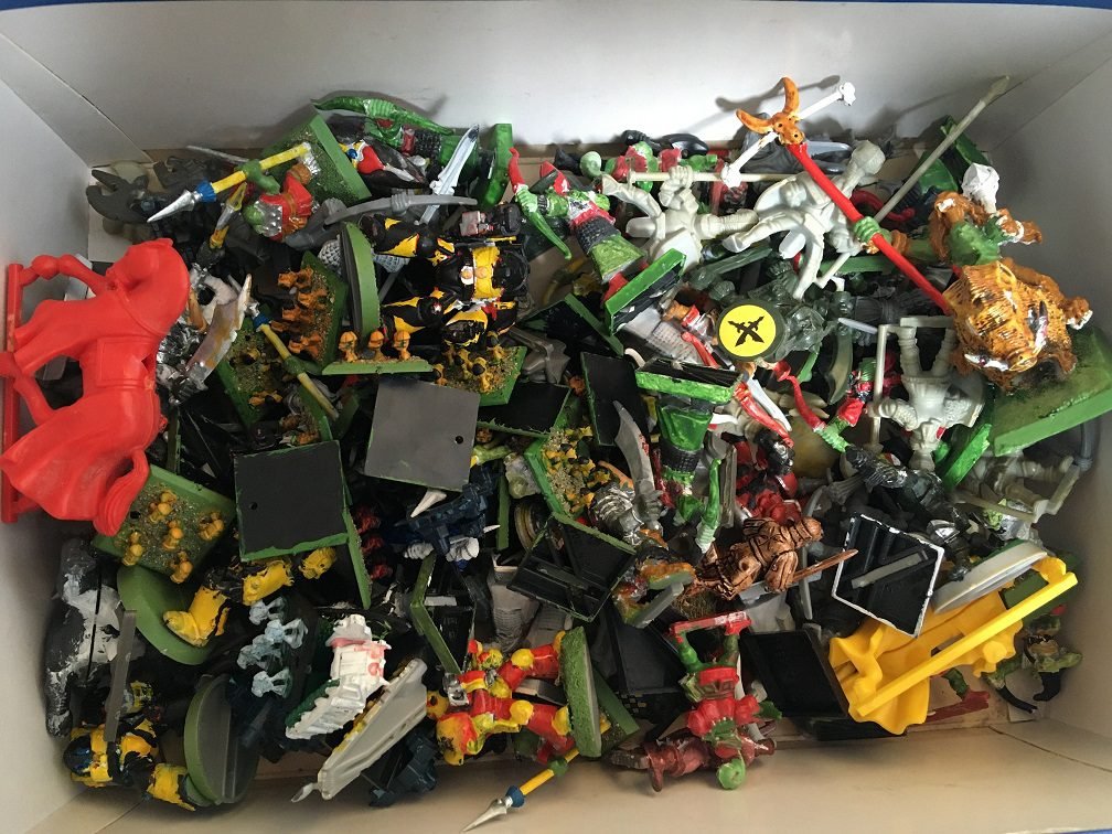 A box of old miniatures