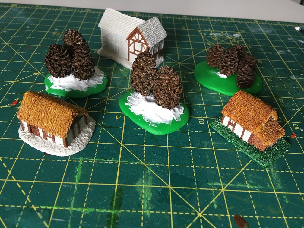 sticking trees to bases