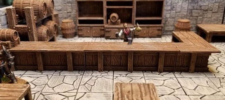 D&D adventures often start in the tavern. Etsy miniature wargaming terrain. 