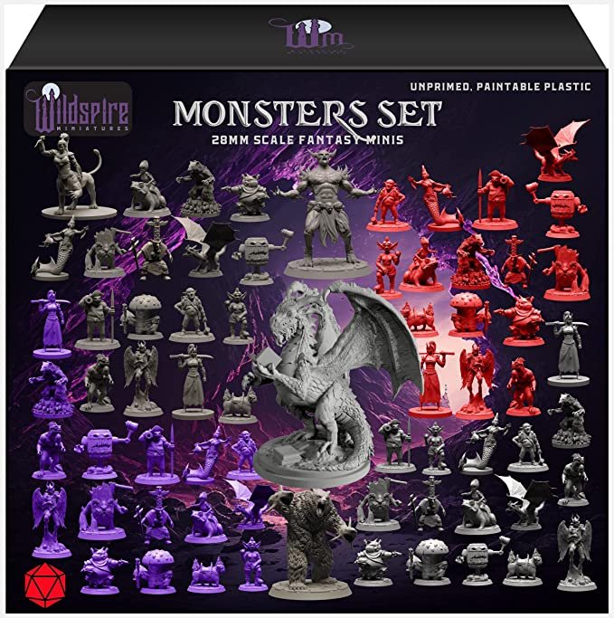 Monsters set 28mm miniatures on Amazon