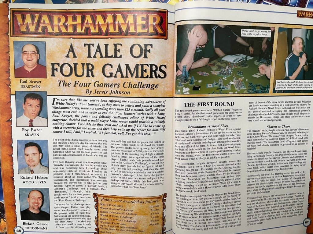A Tale of Four Gamers, the grand finale in White Dwarf 223.